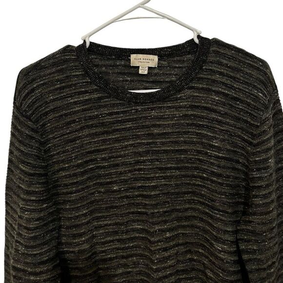 Club Monaco Italian Yarn Textured Crewneck Sweater Mens Size S Silk Alpaca Wool - Picture 9 of 13